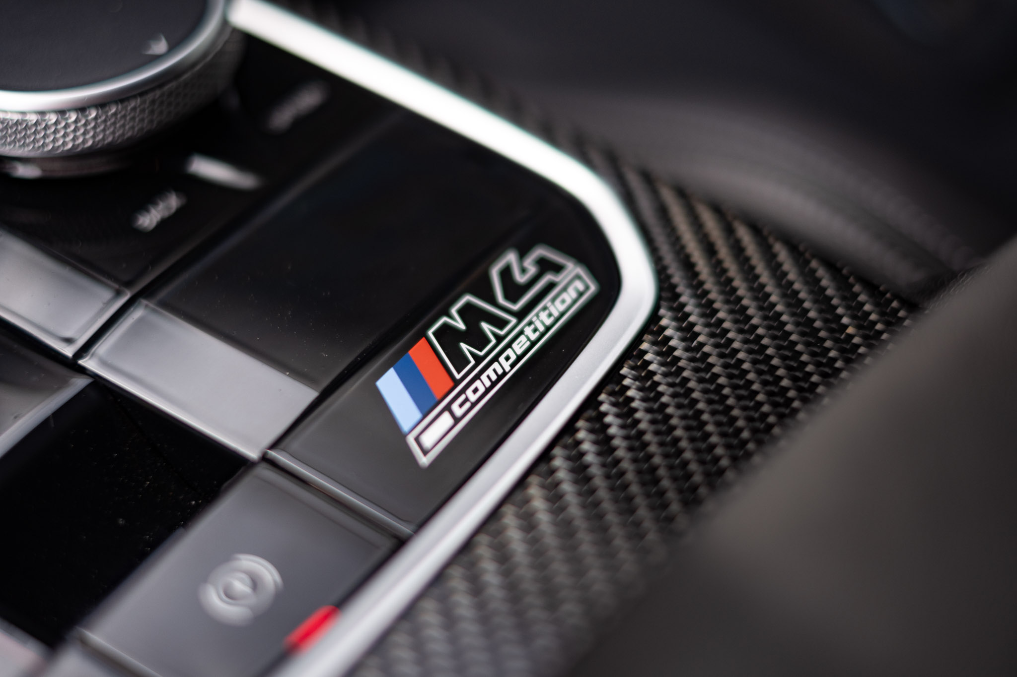 BMW M4 detail van M Competition interieurafwerking