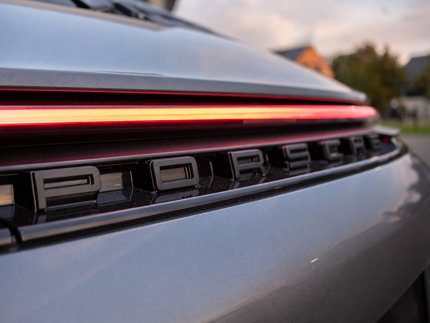 Porsche 911 Targa 4 GTS detail van het achterlicht